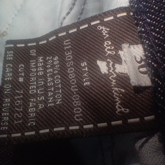 New HTF: 7 Mankind Swirl Embroidered CRYSTAL A Pocket Bootcut Jeans 30 x 34 Dark - Picture 5 of 16